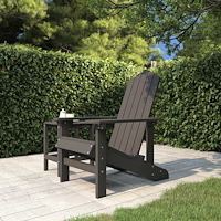 vidaXL Adirondackstol HDPE antracit