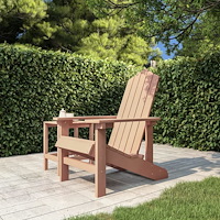 vidaXL Adirondackstol HDPE brun