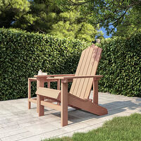 vidaXL Adirondackstol HDPE brun