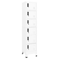 vidaXL Förvaringsskåp vit 38x40x180 cm stål