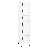 vidaXL Förvaringsskåp vit 38x40x180 cm stål