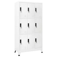 vidaXL Förvaringsskåp vit 90x45x180 cm stål