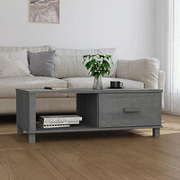vidaXL Soffbord HAMAR mörkgrå 100x55x35 cm massiv furu