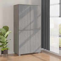 vidaXL Garderob HAMAR ljusgrå 89x50x180 cm massiv furu