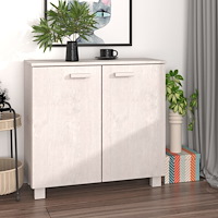vidaXL Skåp HAMAR vit 85x35x80 cm massiv furu