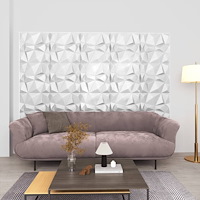 vidaXL 3D Väggpaneler 12 st 50x50 cm diamant vit 3 m²