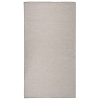 vidaXL Utomhusmatta plattvävd 80x150 cm ljusgrå