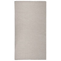 vidaXL Utomhusmatta plattvävd 80x150 cm taupe