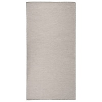 vidaXL Utomhusmatta plattvävd 100x200 cm ljusgrå