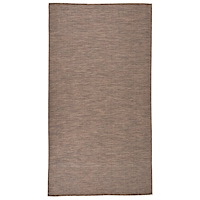 vidaXL Utomhusmatta plattvävd 80x150 cm brun