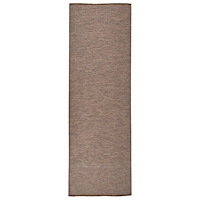 vidaXL Utomhusmatta plattvävd 80x250 cm brun
