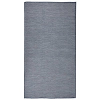 vidaXL Utomhusmatta plattvävd 80x150 cm blå
