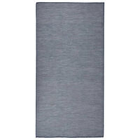 vidaXL Utomhusmatta plattvävd 100x200 cm blå