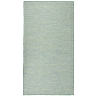 vidaXL Utomhusmatta plattvävd 80x150 cm turkos