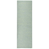 vidaXL Utomhusmatta plattvävd 80x250 cm turkos