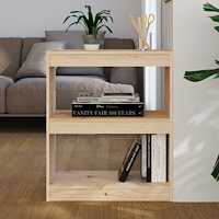 vidaXL Bokhylla/rumsavdelare 60x30x71,5 cm massiv furu