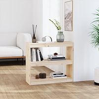 vidaXL Bokhylla/Rumsavdelare 80x30x71,5 cm massiv furu