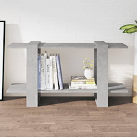 vidaXL Bokhylla betonggrå 100x30x51 cm konstruerat trä