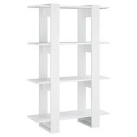 vidaXL Bokskåp/Rumsavdelare vit 80x30x123,5 cm