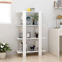 vidaXL Bokskåp/Rumsavdelare vit 80x30x123,5 cm