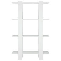 vidaXL Bokskåp/Rumsavdelare vit 80x30x123,5 cm