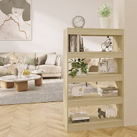 vidaXL Bokhylla/Rumsavdelare sonoma-ek 80x30x135 cm konstruerat trä