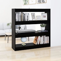 vidaXL Bokhylla/Rumsavdelare svart 100x30x103 cm