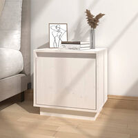 vidaXL Sängbord vit 40x30x40 cm massiv furu