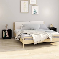 vidaXL Sängbord 2 st svart 40x30x40 cm massiv furu