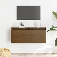 vidaXL Väggskåp honungsbrun 80x30x35 cm massiv furu
