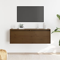 vidaXL Väggskåp honungsbrun 100x30x35 cm massiv furu