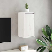 vidaXL Väggskåp 2 st vit 30x30x60 cm massiv furu