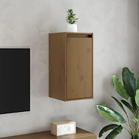 vidaXL Väggskåp 2 st honungsbrun 30x30x60 cm massiv furu