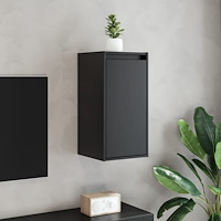 vidaXL Väggskåp 2 st svart 30x30x60 cm massiv furu