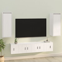 vidaXL Väggskåp 2 st vit 30x30x80 cm massiv furu