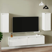 vidaXL Väggskåp 2 st vit 30x30x80 cm massiv furu