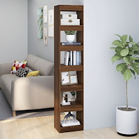 vidaXL Bokhylla/Rumsavdelare brun ek 40x30x198 cm