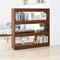 vidaXL Bokhylla/Rumsavdelare brun ek 100x30x103 cm