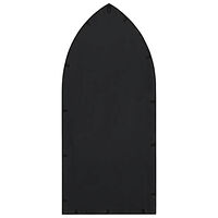 vidaXL Trädgårdsspegel svart 100x45 cm järn för utomhusbruk
