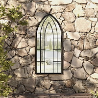 vidaXL Trädgårdsspegel svart 100x45 cm järn för utomhusbruk