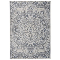 vidaXL Utomhusmatta plattvävd 120x170 cm blått tryck