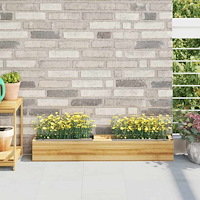 vidaXL Blomlådor för Europallar 12 st grå 36x13,5x9,5 cm PP