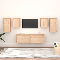 vidaXL Tv-bänk 6 st massiv furu