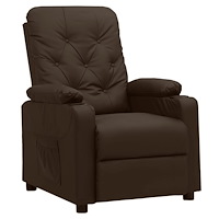 vidaXL Reclinerfåtölj brun konstläder
