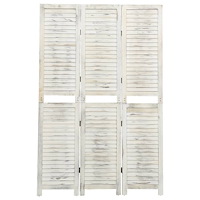 vidaXL Rumsavdelare 3 paneler antikvit 105x165 cm trä