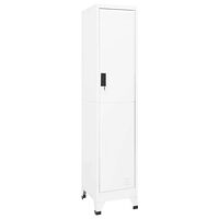 vidaXL Förvaringsskåp vit 38x45x180 cm stål