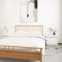 vidaXL Sängbord 2 st vit 35x34x32 cm massiv furu