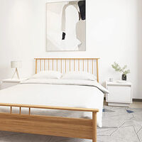 vidaXL Sängbord 2 st vit 35x34x32 cm massiv furu