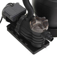 vidaXL Sandfilter med förfilter svart
