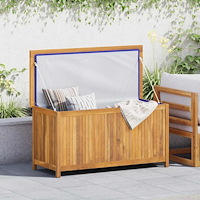 vidaXL Trädgårdslåda 114x50x58 cm massiv teak